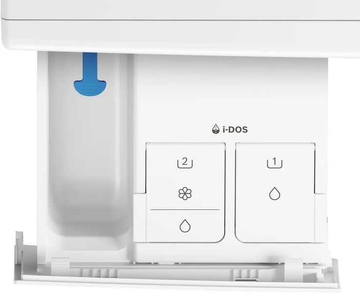 Прально-сушильна машина Bosch фронтальна, 10.5(6)кг, 1400, A, 60см, дисплей, i-Dos, інвертор, пара, білий (WNC254A0ME) 375466 фото