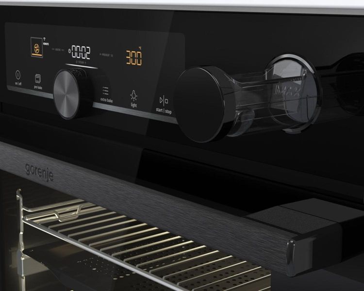 Духова шафа Gorenje електрична, 77л, A+, пара, дисплей, 300 &deg;C, Wi-Fi, чорний (BSA6747A04BGWI) 366687 фото