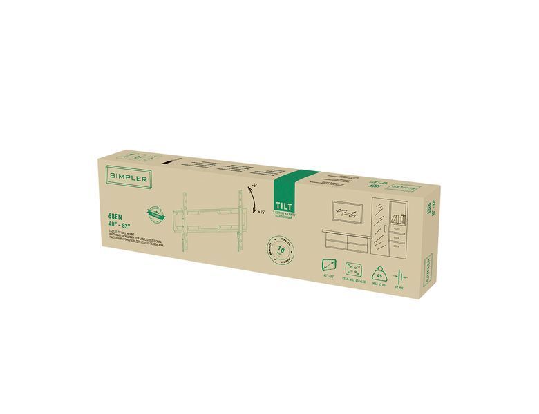 Кріплення ТВ з кутом нахилу Simpler 68EN 40-80" 365410 фото
