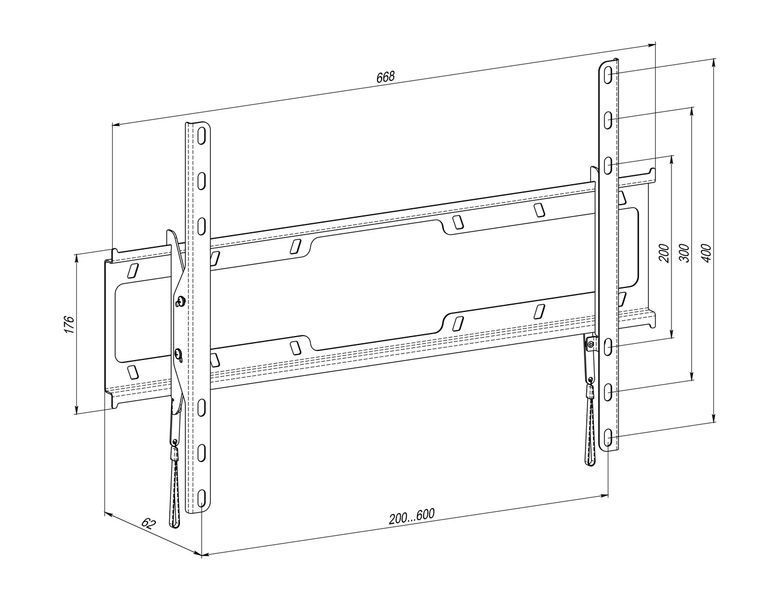 Кріплення ТВ з кутом нахилу Simpler 68EN 40-80" 365410 фото