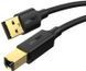 Кабель UGREEN US135 USB 2.0 AM To BM Print Cable 1m Black (20846) 278772 фото 2