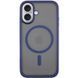 TPU+PC чохол Metal Buttons with MagSafe для Apple iPhone 16 (6.1") Синій 318278 фото 1