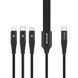 Кабель Proove Hydra 3 in1 Type-C + Micro USB + Lightning (1m) (CCHY15012101) black 342426 фото 1