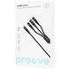 Кабель Proove Hydra 3 in1 Type-C + Micro USB + Lightning (1m) (CCHY15012101) black 342426 фото 2