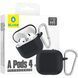 Чохол Airpods 4 Blueo Liquid Silicone Case (B44-A4BLK) Black 326530 фото 2