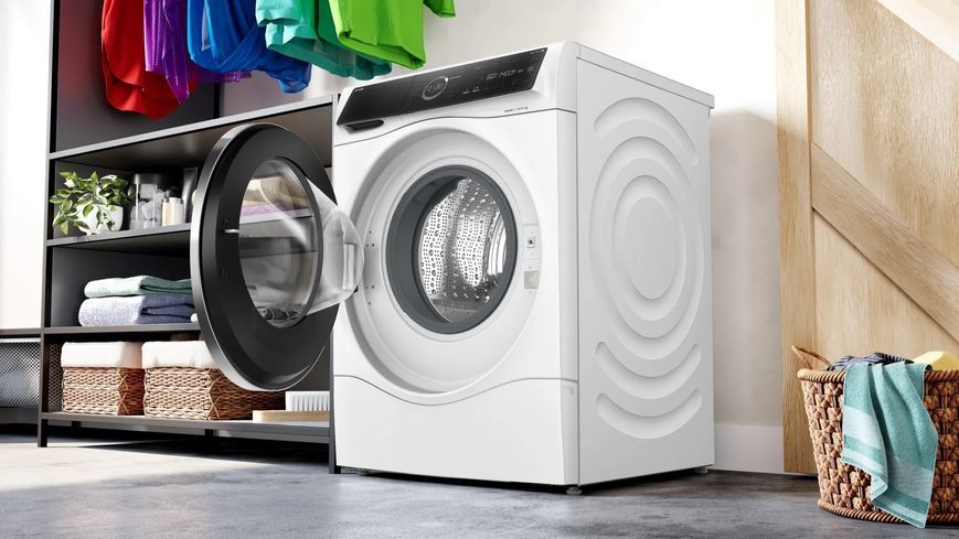 Прально-сушильна машина Bosch фронтальна, 10.5(6)кг, 1400, A, 60см, дисплей, i-Dos, інвертор, пара, білий (WNC254A0ME) 375466 фото