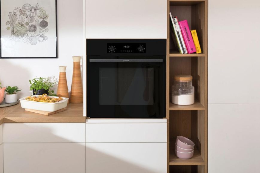 Духова шафа Gorenje електрична, 61л, A+, дисплей, конвекція, чорний 391811 фото