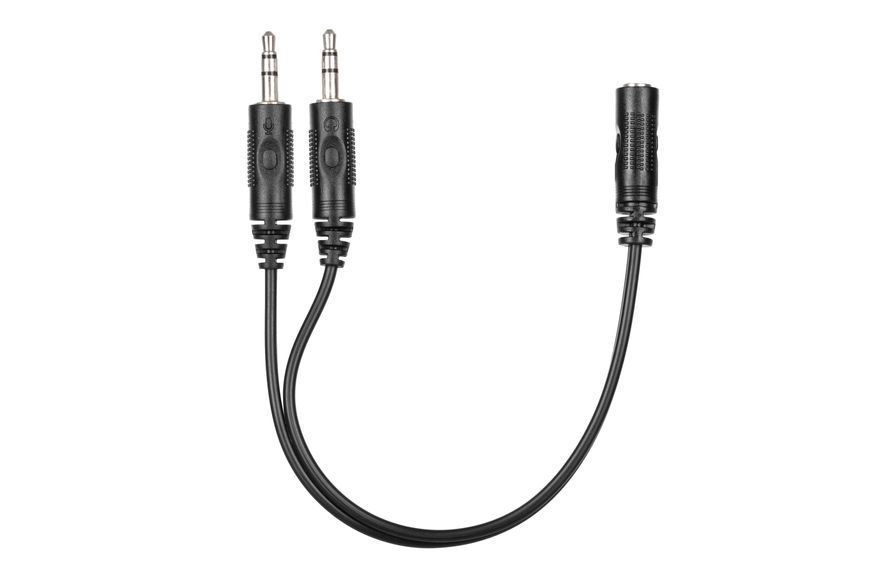 Гарнітура ПК стерео On-ear 2E CH12 mini-jack, omni-mic, 1.2м, чорний (2E-CH12SJ) 363846 фото