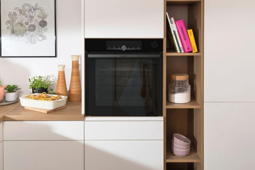 Духова шафа Gorenje електрична, 77л, A+, пара, дисплей, 300 &deg;C, Wi-Fi, чорний (BSA6747A04BGWI) 366687 фото