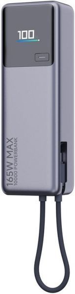 Портативна батарея Xiaomi 10000mAh 165W Integrated Cable (BHR9361GL) сірий 347124 фото