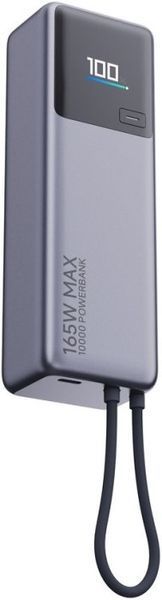 Портативна батарея Xiaomi 10000mAh 165W Integrated Cable (BHR9361GL) сірий 347124 фото