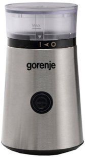 Кавомолка Gorenje роторна 150Вт, об'єм зерен-60г, метал, чорно-сріблястий (SMK150E) 369131 фото