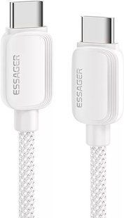 Кабель ESSAGER Breeze USB Cable Type C To Type C 2M 100W (EXCTT1-WLA02-P) White 317299 фото