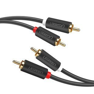 Кабель UGREEN AV104 2 RCA Male To 2 RCA Male Audio Cable 3m (10519) Black 280612 фото