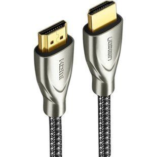 Кабель UGREEN HD131 HDMI - HDMI Carbon Fiber Zinc Alloy Cable 2m Grey 289547 фото