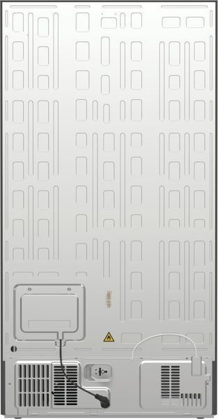 Холодильник SBS Gorenje, 179х70х92см, 2 двері, 376(190)л, А++, NF+, Інв., Зона св-ті, диспенсер, генератор льоду, Зовн. Диспл, нерж (NRR9185ESXL) 374807 фото