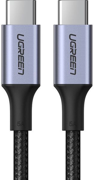 Кабель UGREEN US316 USB Type-C To USB Type-C Cable Aluminum Case With Braided 1.5m Black (70428) 278842 фото