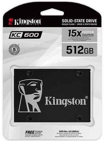 Накопичувач SSD Kingston 2.5" 512GB SATA KC600 (SKC600/512G) 371900 фото