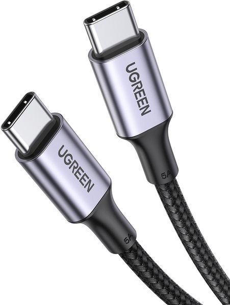 Кабель UGREEN US316 USB Type-C To USB Type-C Cable Aluminum Case With Braided 1.5m Black (70428) 278842 фото