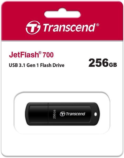 Накопичувач Transcend 256GB USB 3.1 Type-A JetFlash 700 Чорний (TS256GJF700) 375873 фото