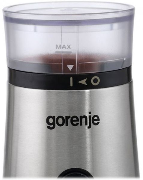 Кавомолка Gorenje роторна 150Вт, об'єм зерен-60г, метал, чорно-сріблястий (SMK150E) 369131 фото