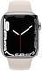 Смарт-годинник Apple Watch Series 7 GPS + LTE 45mm Silver Stainless Steel Case With Starlight Sport Band MKJD3/MKJV3 224924 фото 2