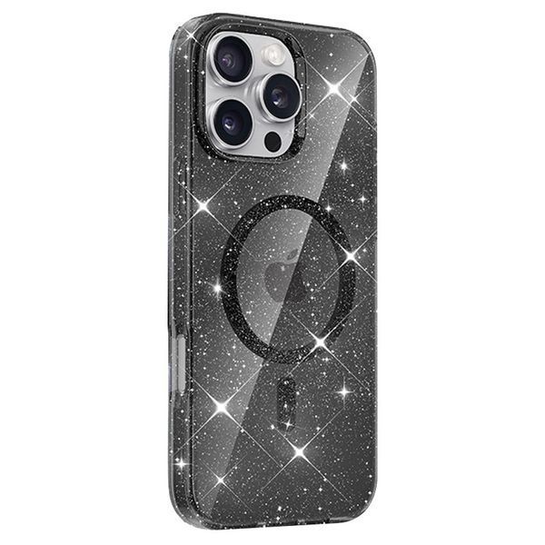 Чохол TPU Eclipse Sparkle (MagFit) для Apple iPhone 16 Pro (6.3") Black 360395 фото