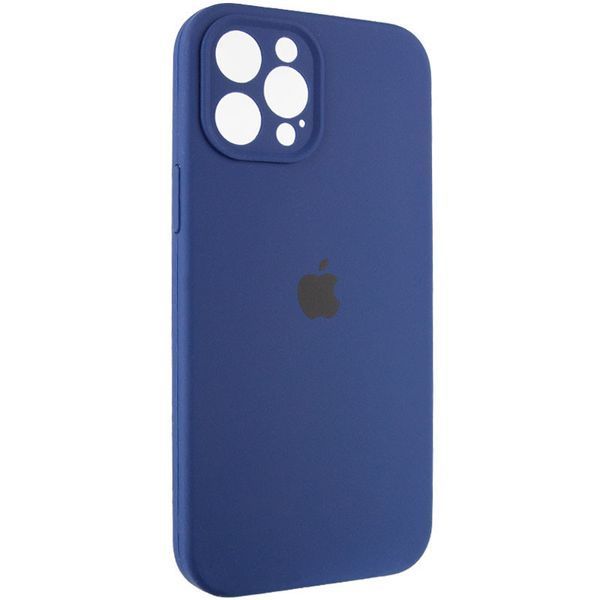 Чохол Silicone Case Full Camera Protective (AA) для Apple iPhone 12 Pro (6.1") Синій / Deep navy 204823 фото