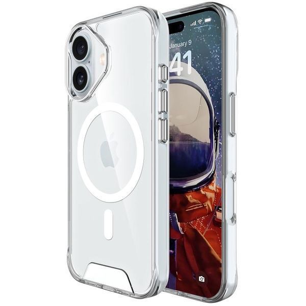 Чохол TPU Space Case with MagSafe для Apple iPhone 17 (6.3") Прозорий 398889 фото