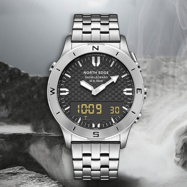Цифровий Годинник NORTH EDGE Snow Leopard silver 333385 фото
