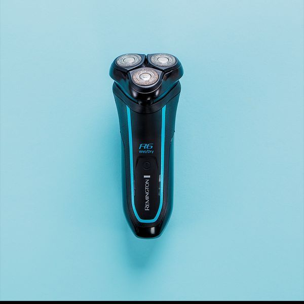Бритва електр. Remington роторна Style Aqua, бритв.головок-3, Ni-Mh, сух.+волог., водонепрон., дорожн., чохол, чорно-синій (R6000) 370546 фото