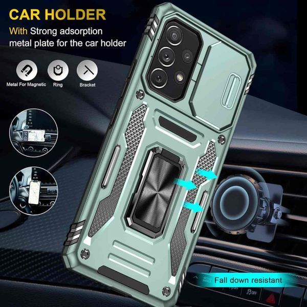 Ударопрочный чехол Camshield Army Ring для Samsung Galaxy A53 5G Зеленый / Light Green 256179 фото