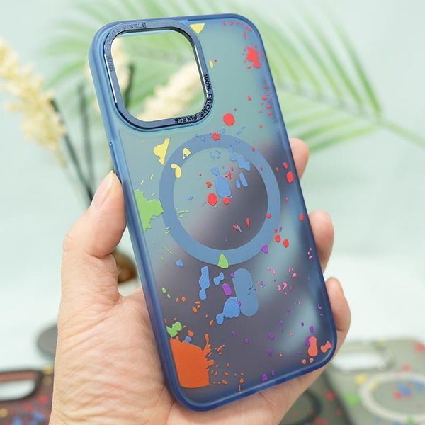 Чохол TPU+PC Flush with MagSafe для Apple iPhone 14 (6.1") Dark blue 312580 фото