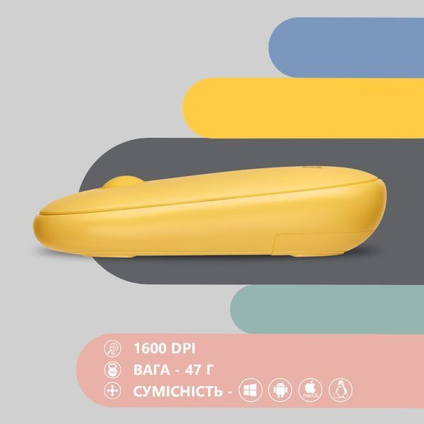 Миша 2E MF300 Silent, WL/BT, жовтий (2E-MF300WYW) 364068 фото
