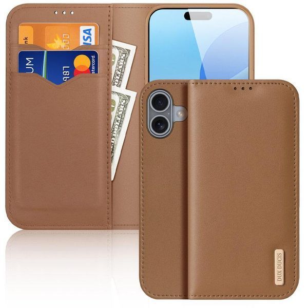 Чохол-книжка Dux Ducis Hivo для Apple iPhone 17 (6.3") Brown 393995 фото