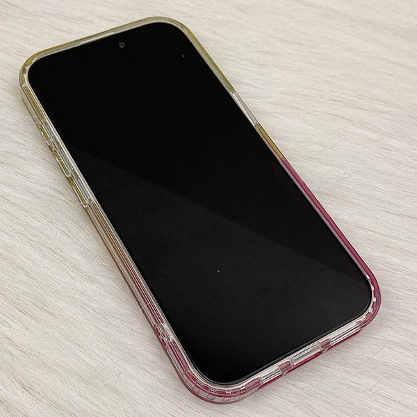 Чохол TPU Shiny Mountain (MagFit) для Apple iPhone 13 Pro (6.1") Yellow / Pink 354407 фото