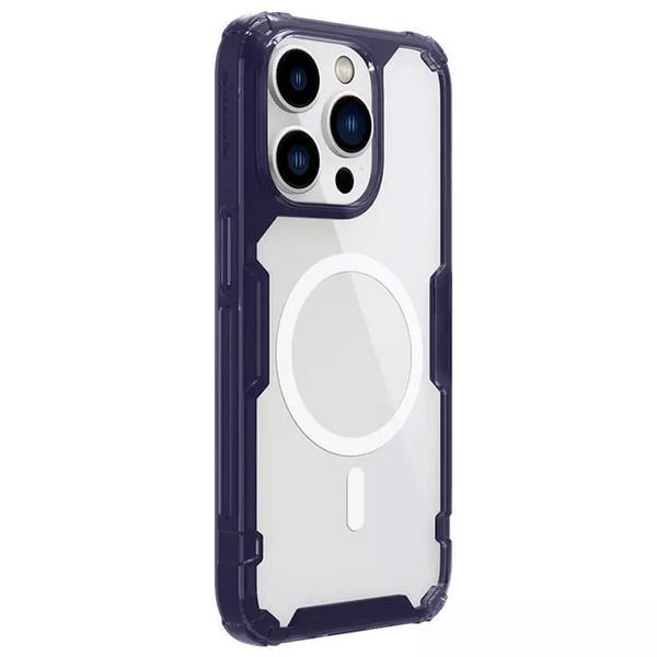 TPU чохол Nillkin Nature Pro Magnetic для Apple iPhone 14 Pro (6.1") Темно-фіолетовий (прозорий) 271715 фото