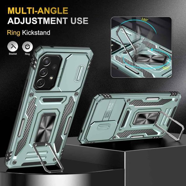 Ударопрочный чехол Camshield Army Ring для Samsung Galaxy A53 5G Зеленый / Light Green 256179 фото