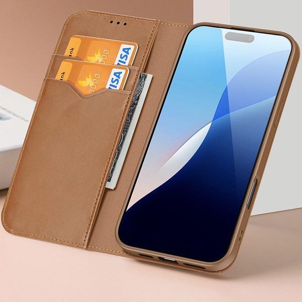 Чохол-книжка Dux Ducis Hivo для Apple iPhone 17 (6.3") Brown 393995 фото