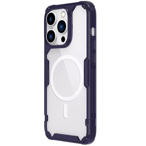 TPU чохол Nillkin Nature Pro Magnetic для Apple iPhone 14 Pro (6.1") Темно-фіолетовий (прозорий) 271715 фото