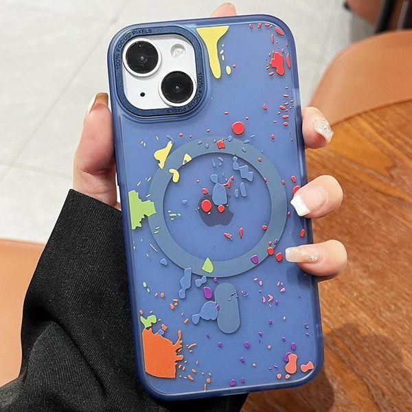 Чохол TPU+PC Flush with MagSafe для Apple iPhone 14 (6.1") Dark blue 312580 фото