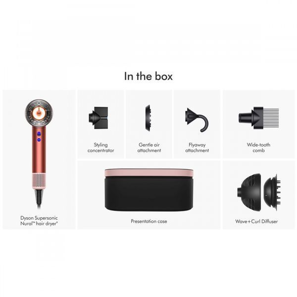 Фен Dyson Supersonic HD16 Nural Strawberry Bronze/Blush Pink (561725-01) з боксом EU 324063 фото