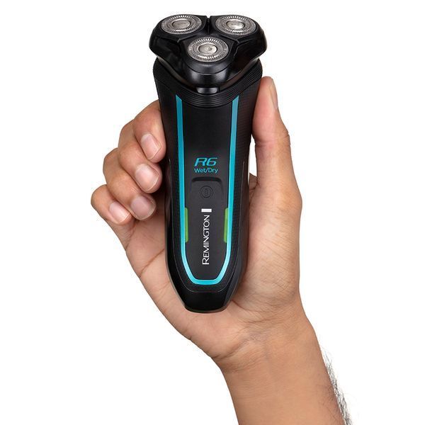 Бритва електр. Remington роторна Style Aqua, бритв.головок-3, Ni-Mh, сух.+волог., водонепрон., дорожн., чохол, чорно-синій (R6000) 370546 фото