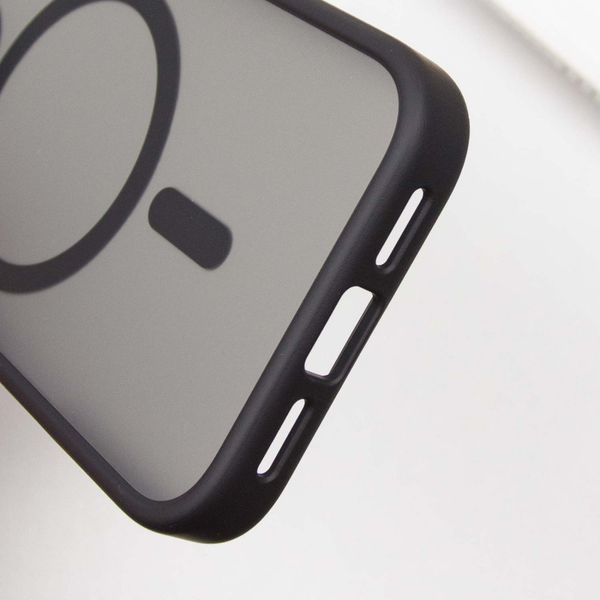 TPU+PC чохол Metal Buttons with MagSafe для Apple iPhone 16 (6.1") Чорний 318279 фото