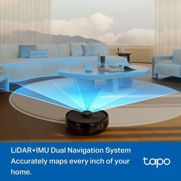 Робот-пилосос TP-LINK TAPO RV 30 MAX LIDAR з підтримкою вологого прибирання + док-станція (TAPO-RV30-MAX-PLUS) 375048 фото
