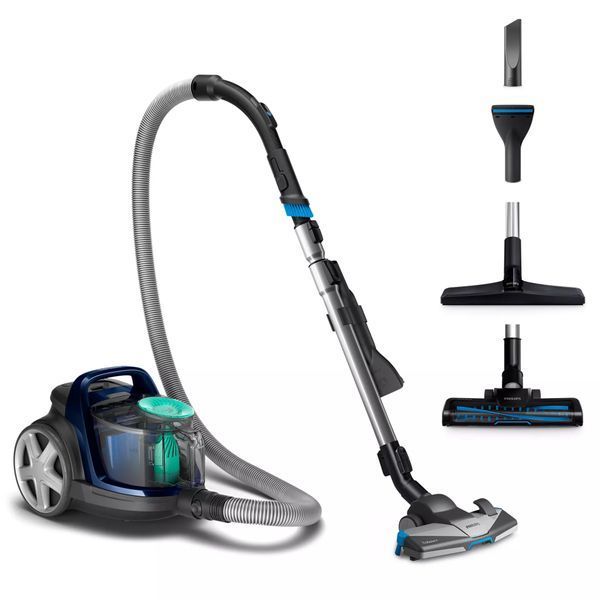 Пилосос Philips контейнерний 5000 series, 900Вт, конт пил -1,5л, НЕРА, турбощітка, синій (FC9556/09) 374084 фото