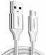 Кабель UGREEN US290 USB 2.0 To Micro Cable Nickel Plating Aluminum Braid 2A 1m White (60151) 278774 фото 1