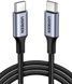 Кабель UGREEN US316 USB Type-C To USB Type-C Cable Aluminum Case With Braided 1.5m Black (70428) 278842 фото 1