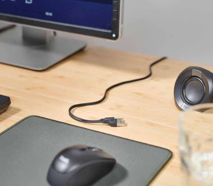 Акустична система Trust Polo Compact 2.0, USB/AUX, чорний 364539 фото