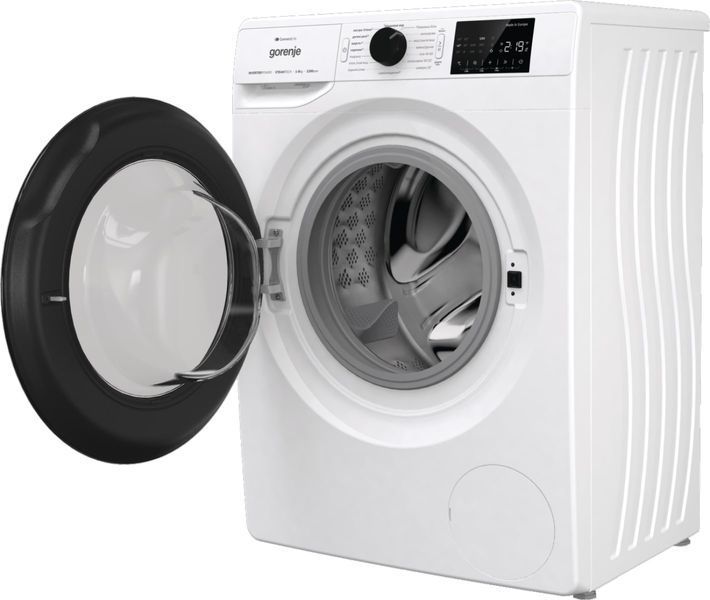 Пральна машина Gorenje фронтальна, 8кг, 1200, A+++, 46,5см, дисплей, інвертор, пара, Wi-Fi, білий (WPNEI82SBSWIFI) 375467 фото